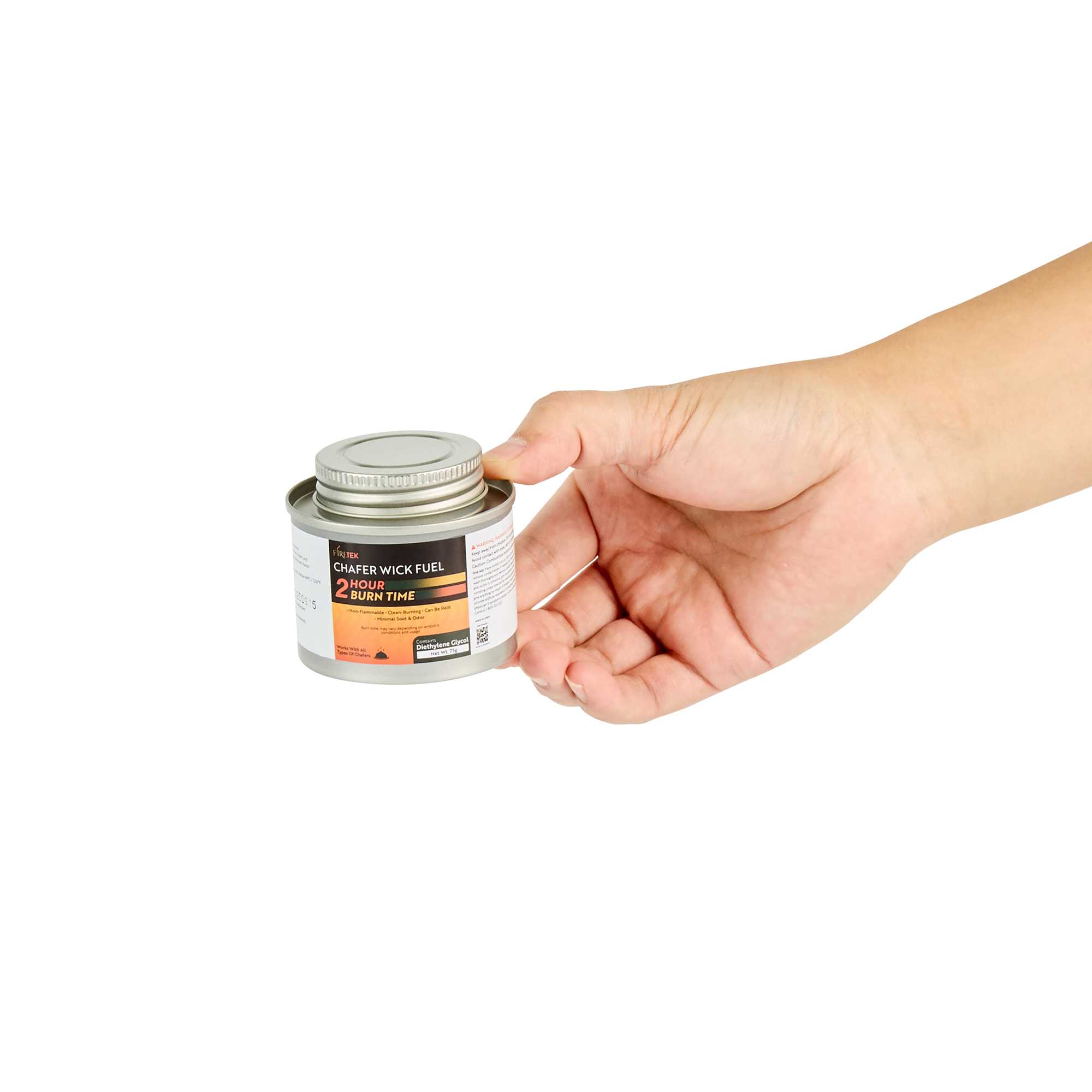 Fire Tek 2 Hour Wick Chafing Fuel - 12 Pack, with Safety Twist Cap and Lid Opener - 2 count box