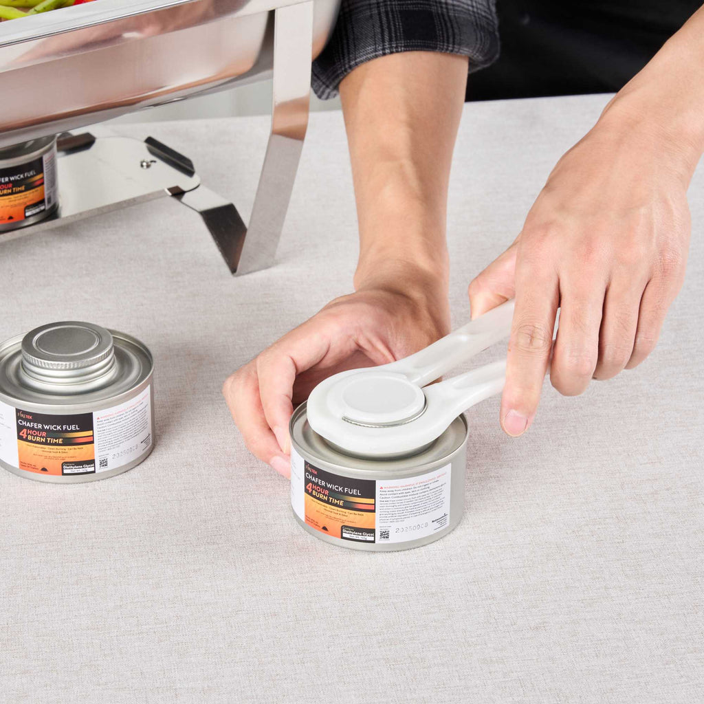 Fire Tek 4 Hour Wick Chafing Fuel - 6 Pack, with Safety Twist Cap and Lid Opener - 1 count box