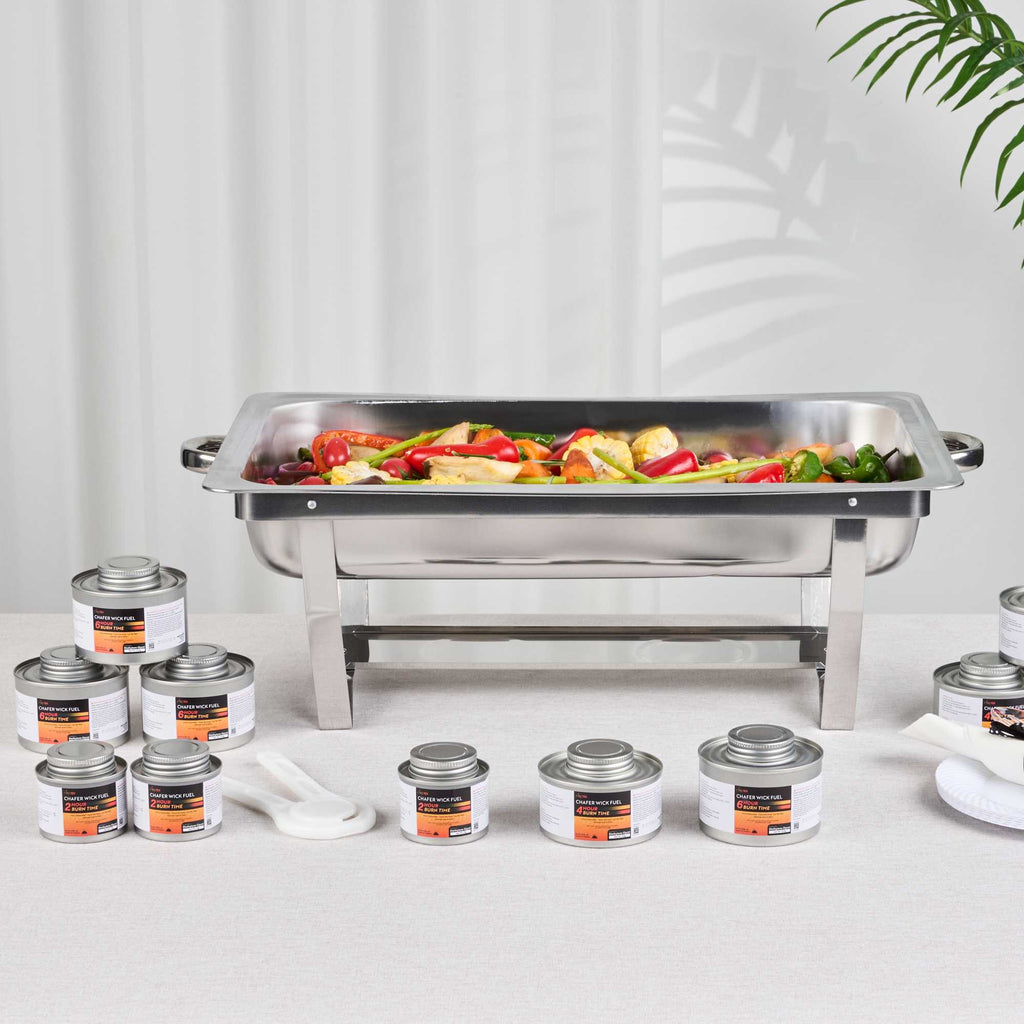 Fire Tek 6 Hour Wick Chafing Fuel - 6 Pack, with Safety Twist Cap and Lid Opener - 4 count box