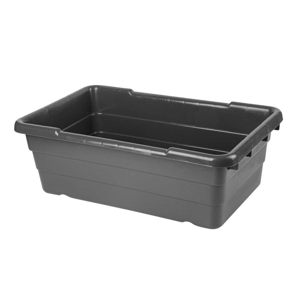 Met Lux Dark Gray Meat Lug / Tote Box - 25" x 16" x 8 3/4" - 1 count box