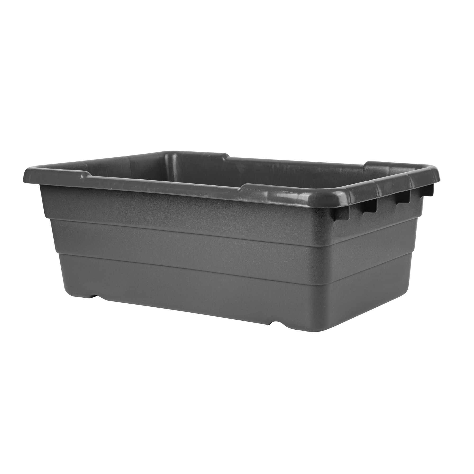 Met Lux Dark Gray Meat Lug / Tote Box - 25" x 16" x 8 3/4" - 1 count box
