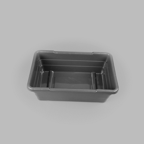 Met Lux Dark Gray Meat Lug / Tote Box - 25" x 16" x 8 3/4" - 10 count box