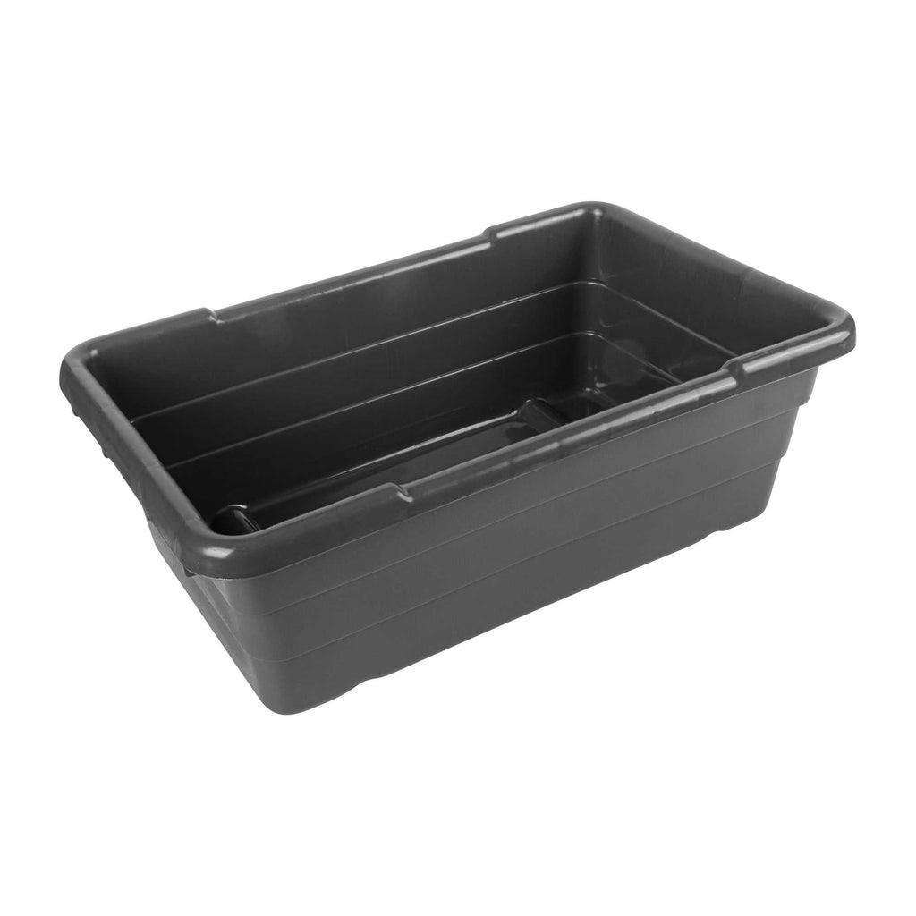Met Lux Dark Gray Meat Lug / Tote Box - 25" x 16" x 8 3/4" - 10 count box