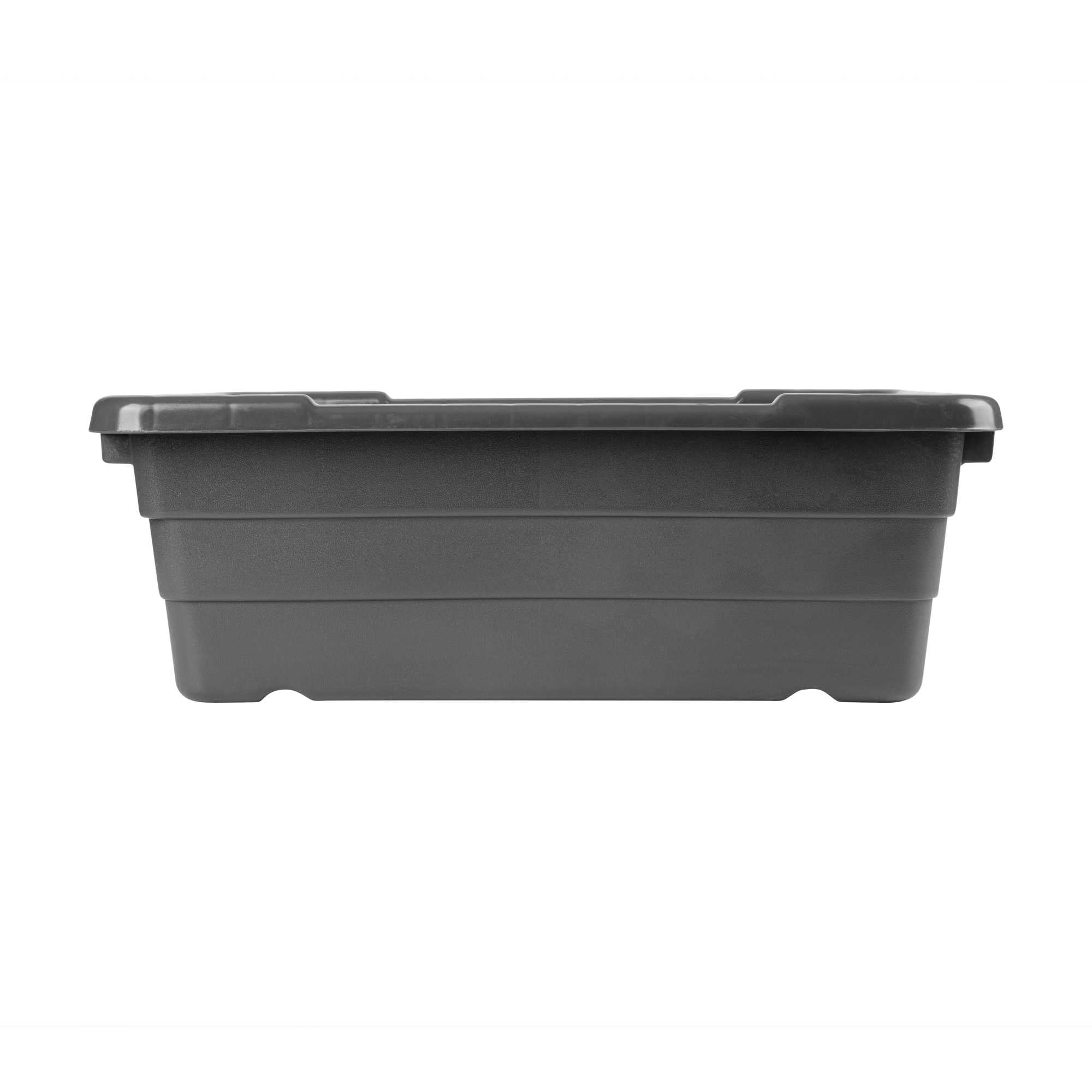 Met Lux Dark Gray Meat Lug / Tote Box - 25" x 16" x 8 3/4" - 10 count box