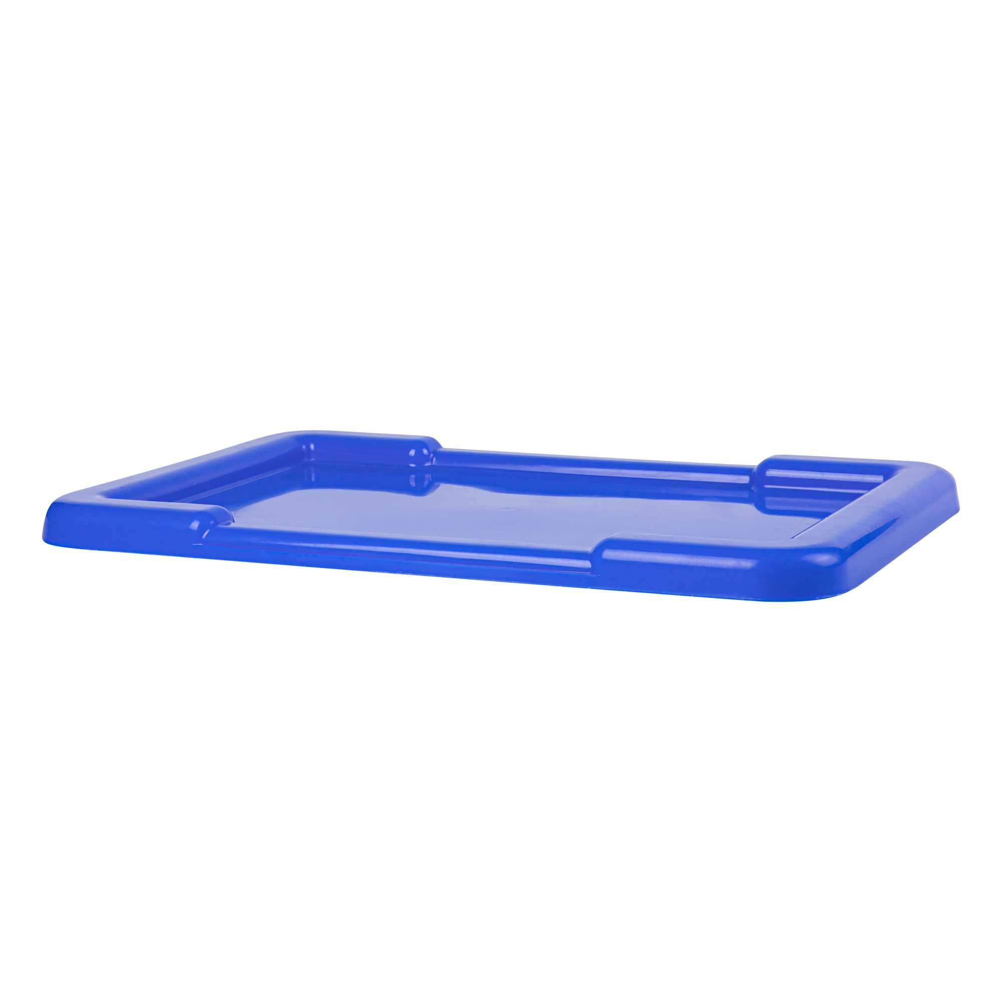 Met Lux Blue Recessed Lid - Fits Meat Lug / Tote Box - 25" x 16" - 1 count box