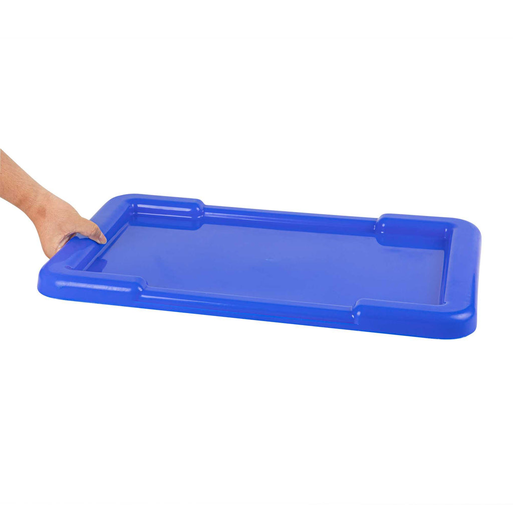 Met Lux Blue Recessed Lid - Fits Meat Lug / Tote Box - 25" x 16" - 10 count box