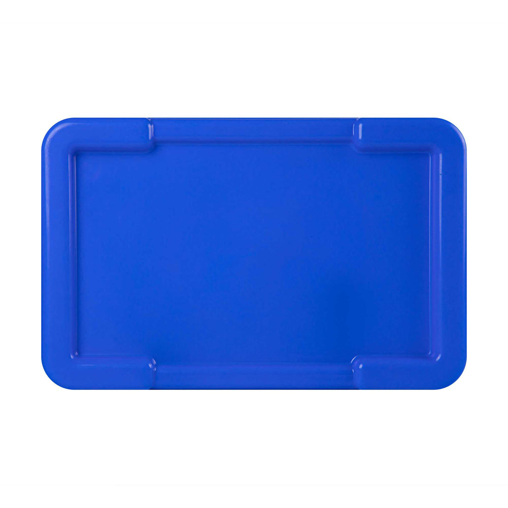 Met Lux Blue Recessed Lid - Fits Meat Lug / Tote Box - 25" x 16" - 10 count box