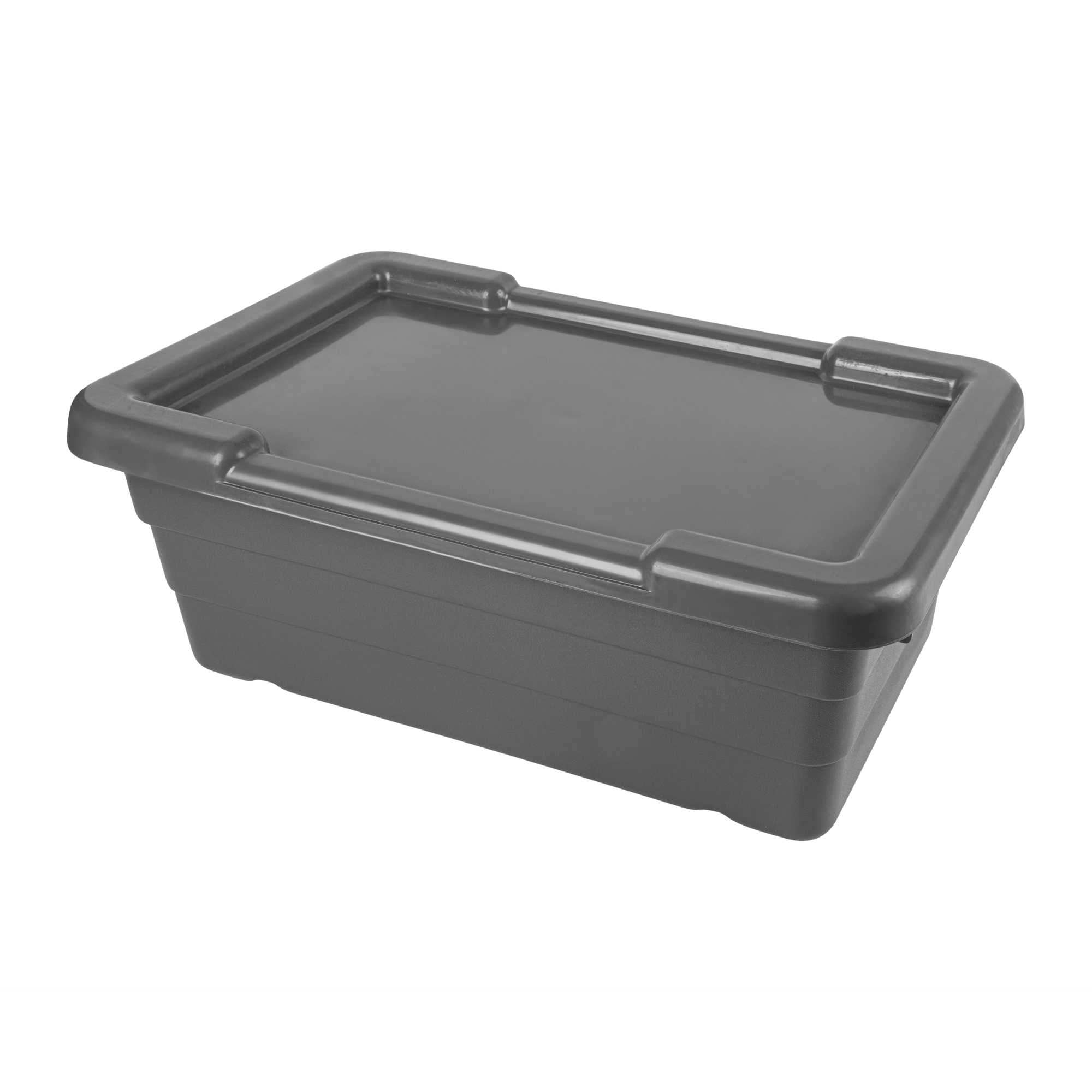 Met Lux Dark Gray Recessed Lid - Fits Meat Lug / Tote Box - 25" x 16" - 10 count box
