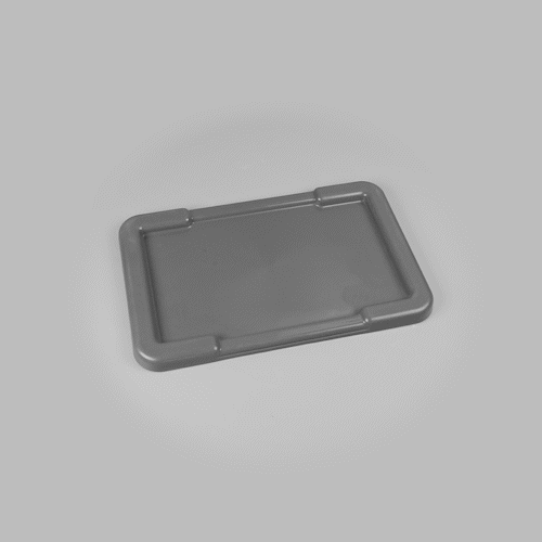Met Lux Dark Gray Recessed Lid - Fits Meat Lug / Tote Box - 25" x 16" - 10 count box