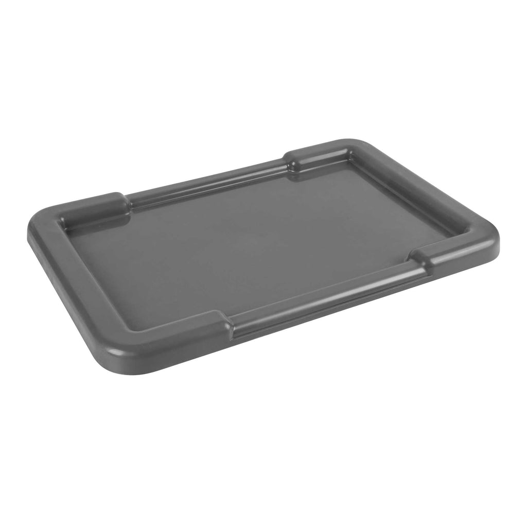 Met Lux Dark Gray Recessed Lid - Fits Meat Lug / Tote Box - 25" x 16" - 10 count box