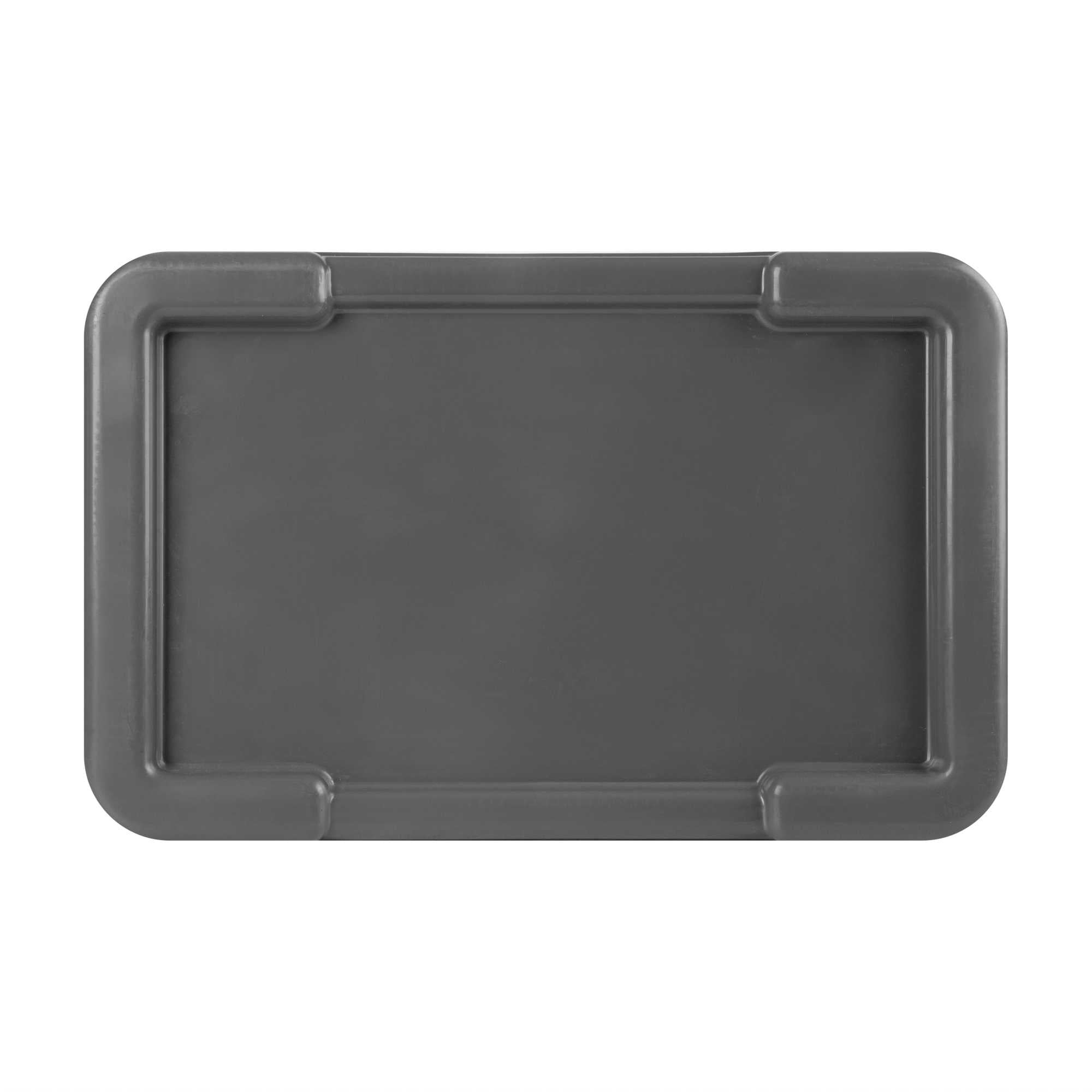 Met Lux Dark Gray Recessed Lid - Fits Meat Lug / Tote Box - 25" x 16" - 10 count box