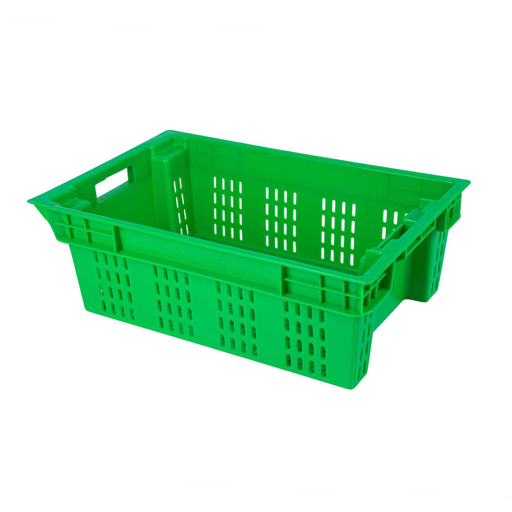 Met Lux Green Vented Agricultural Crate - 23 1/2" x 15 3/4" x 7 3/4" - 1 count box