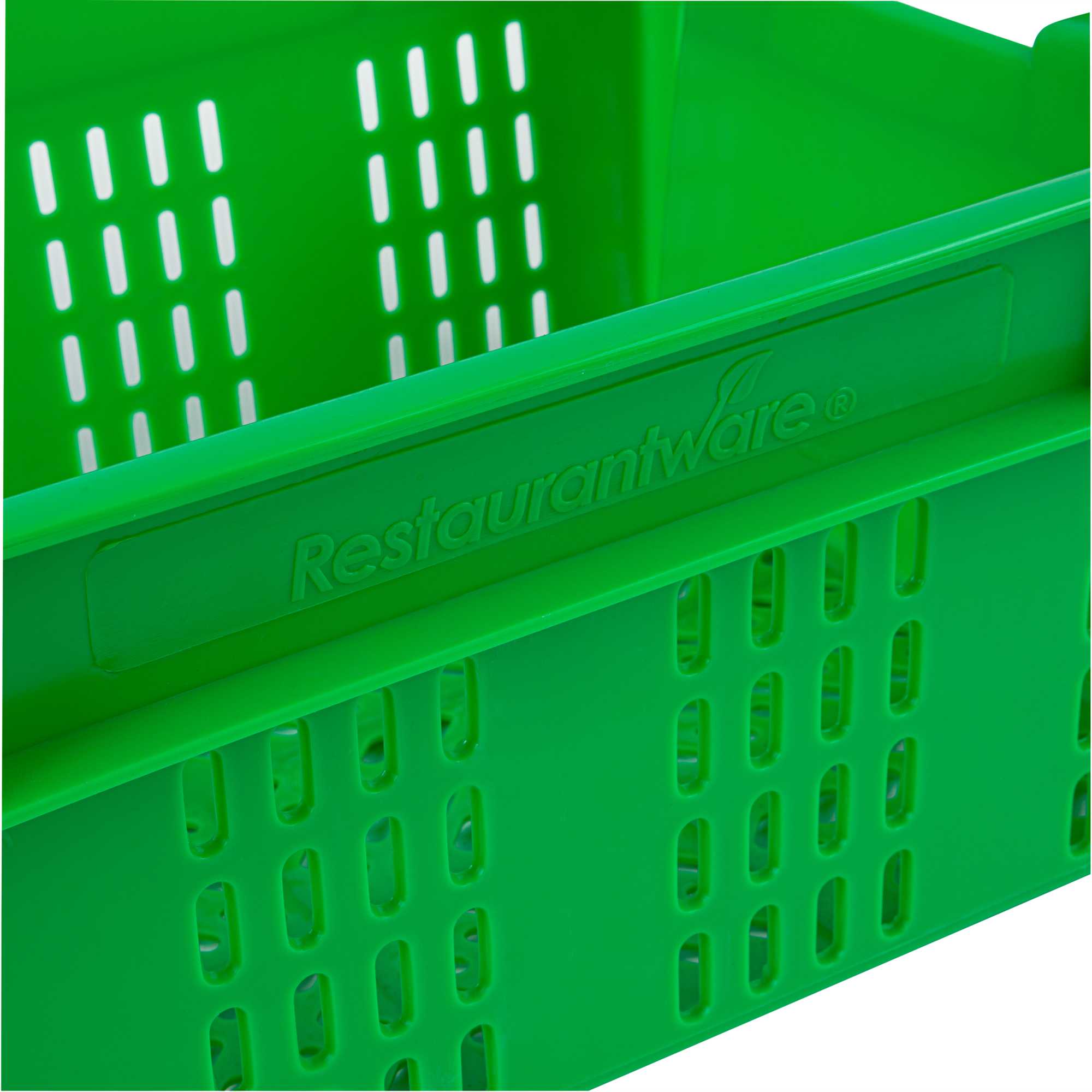 Met Lux Green Vented Agricultural Crate - 23 1/2" x 15 3/4" x 7 3/4" - 1 count box