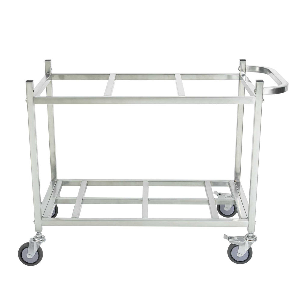 Met Lux Stainless Steel Triple Ingredient Bin Cart - Fits Three 10-Gallon Bins - 36 1/2" x 17" x 28 3/4" - 1 count box