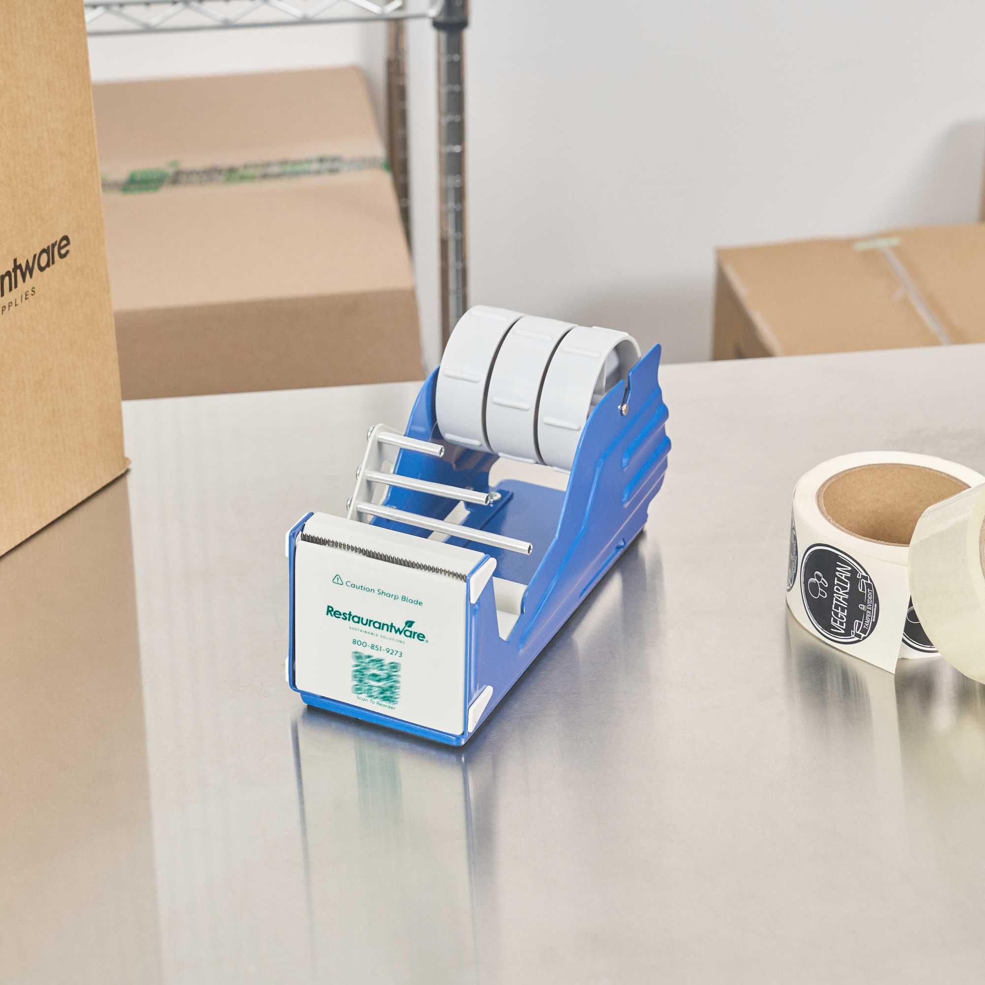 Handy Tek Manual Multi-Roll Tape and Label Dispenser - 3" Working Width - 9 1/2" x 4" x 5 1/4" - 6 count box