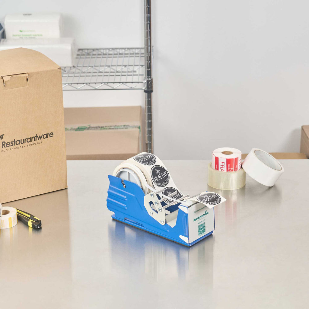 Handy Tek Manual Multi-Roll Tape and Label Dispenser - 3" Working Width - 9 1/2" x 4" x 5 1/4" - 6 count box
