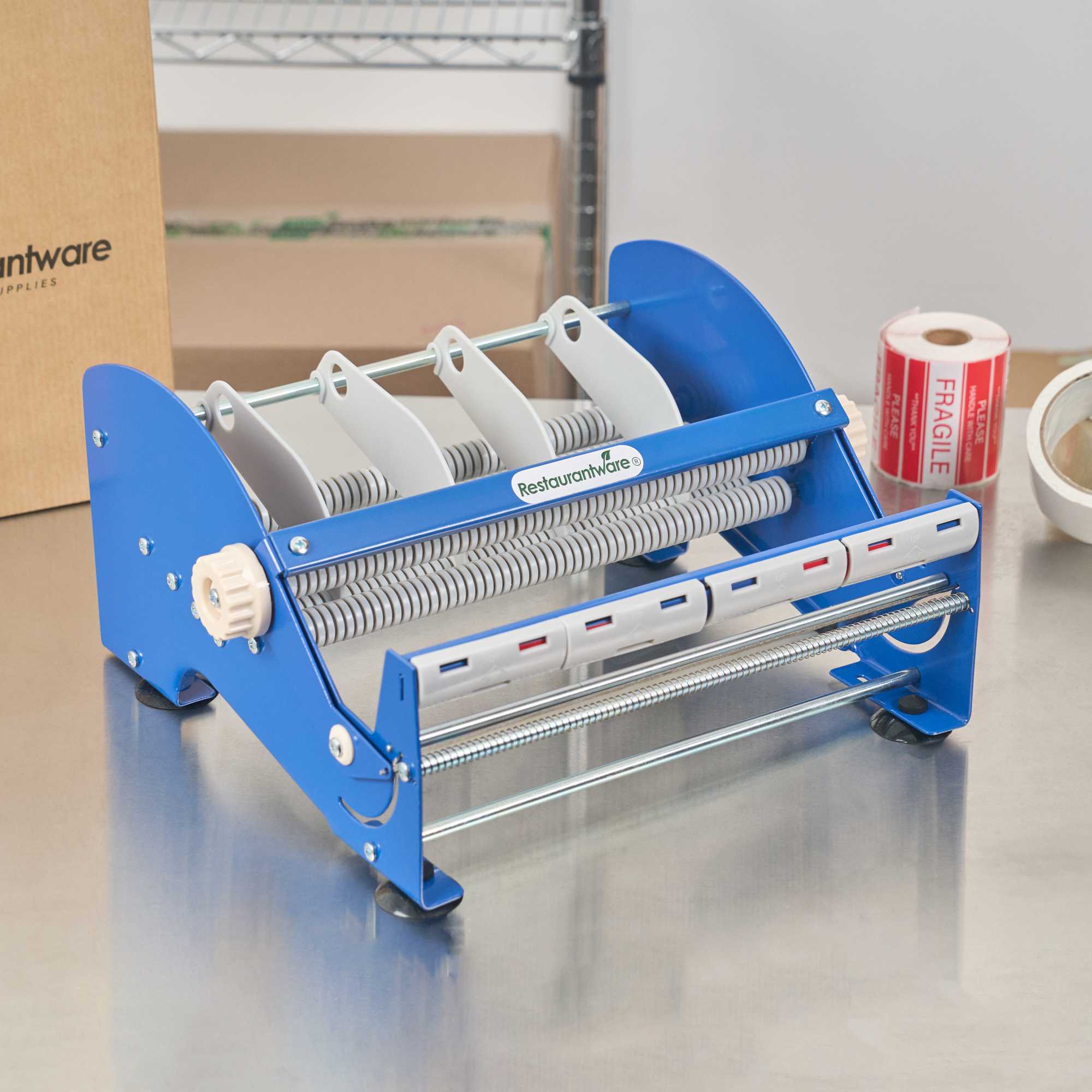 Handy Tek Manual Multi-Roll Tape and Label Dispenser - 12" Working Width - 14 1/2" x 13 1/2" x 7" - 3 count box