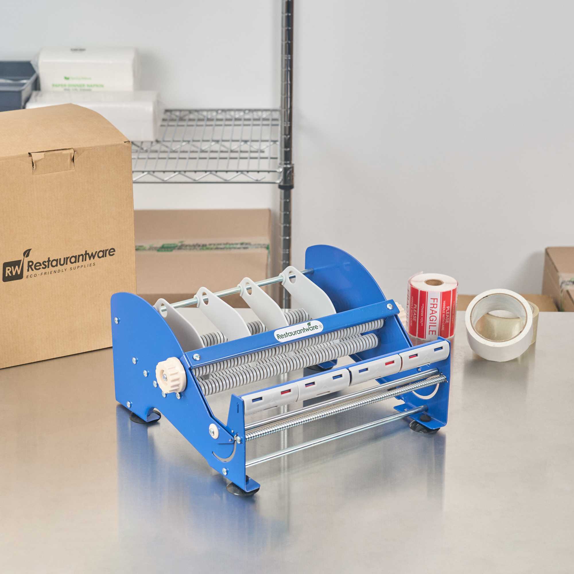 Handy Tek Manual Multi-Roll Tape and Label Dispenser - 12" Working Width - 14 1/2" x 13 1/2" x 7" - 3 count box