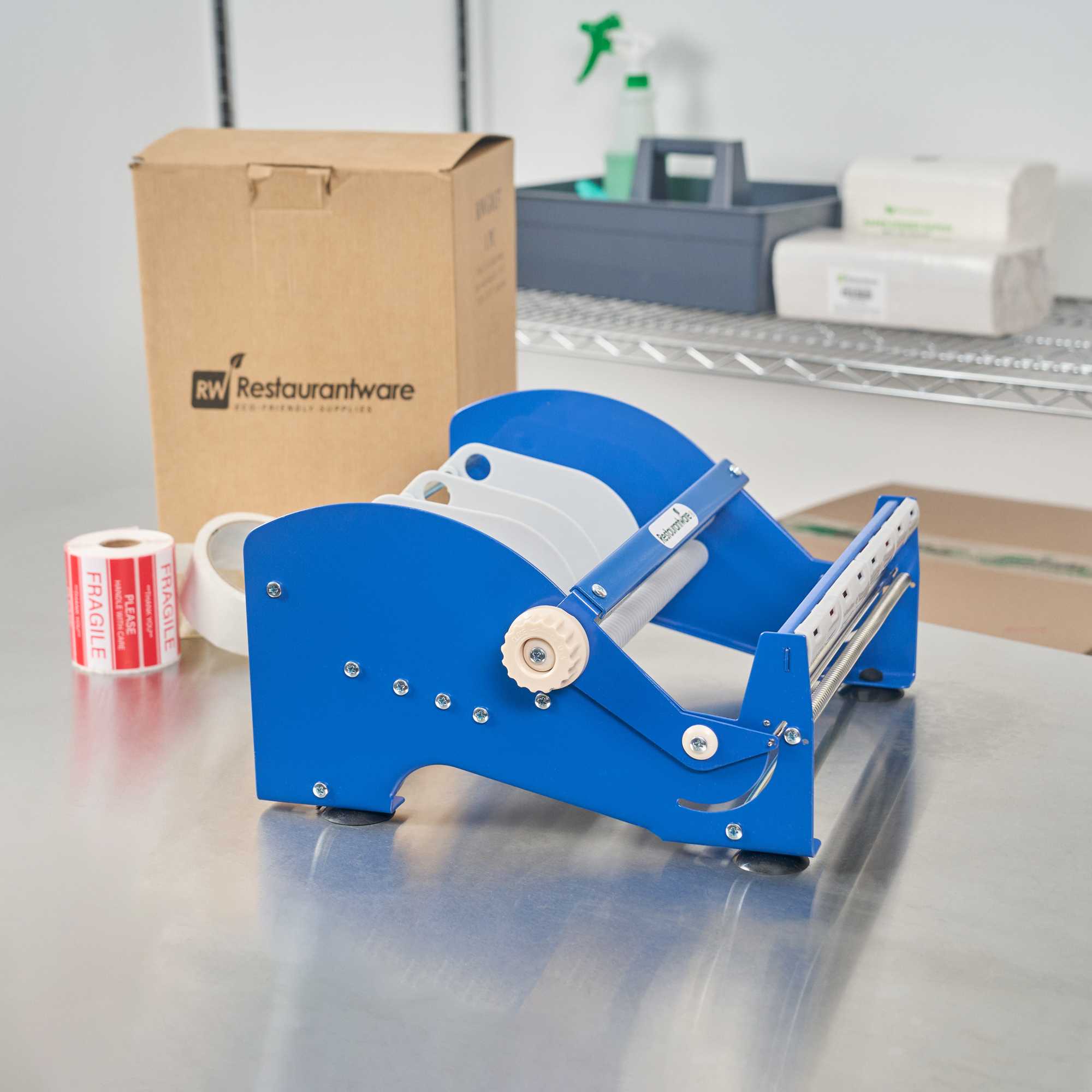Handy Tek Manual Multi-Roll Tape and Label Dispenser - 12" Working Width - 14 1/2" x 13 1/2" x 7" - 3 count box