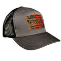 Flag Leather Patch Hat - Charcoal Grey