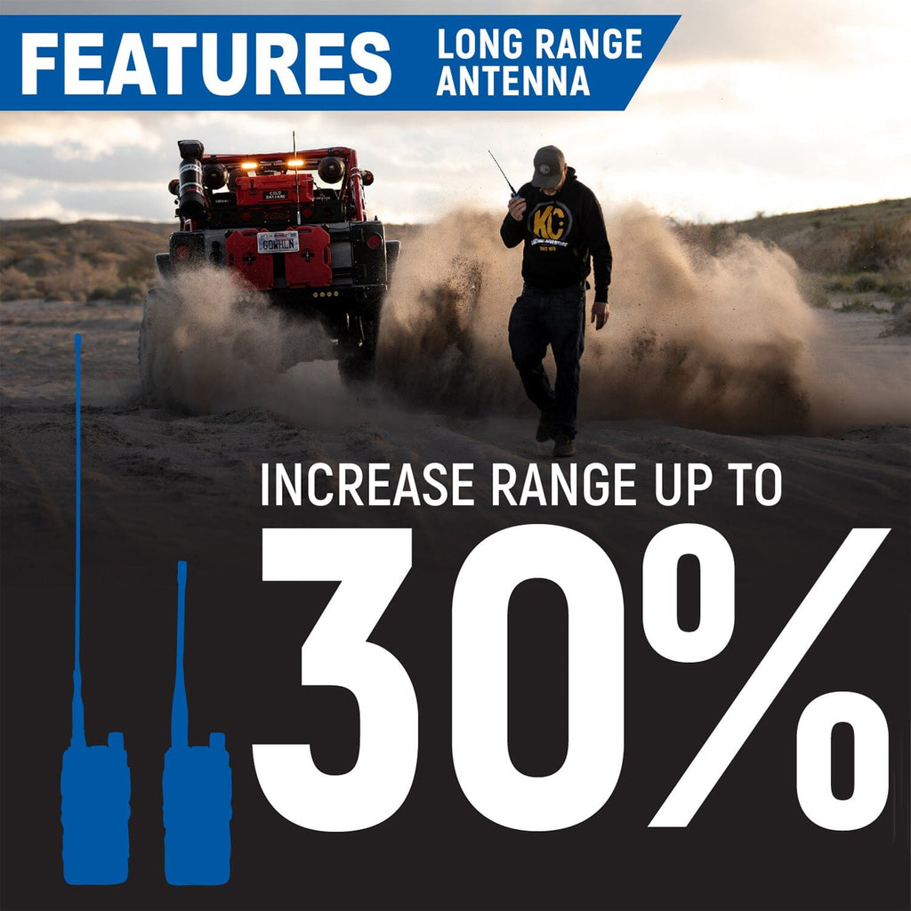 BUNDLE - Rugged R1 - Handheld Radio with Long Range Antenna and High Capacity Battery