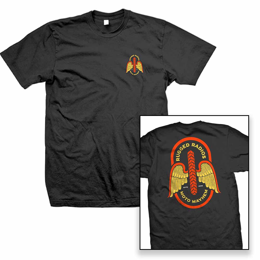 Rugged Radios MOTO MAYHEM T-Shirt - Black - XL