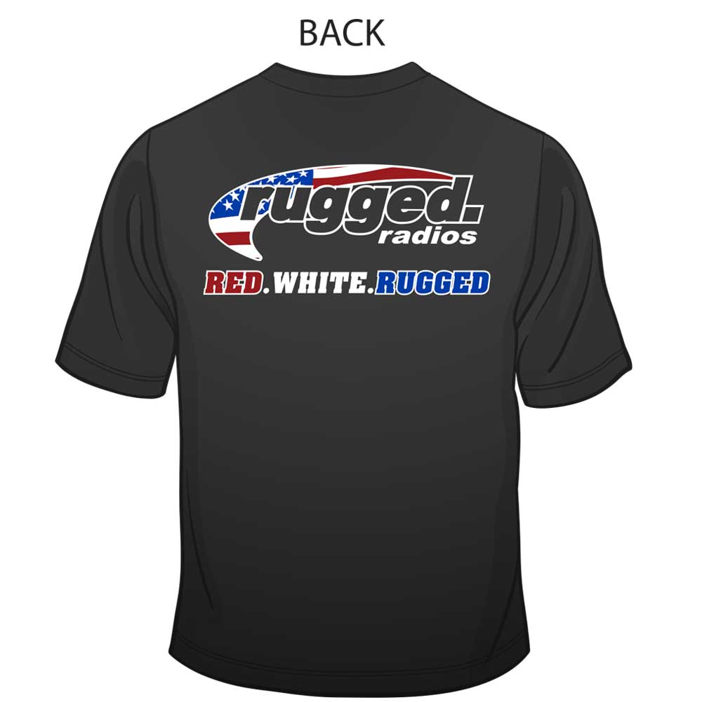 Rugged Radios AMERICAN FLAG T-Shirt - Black - XXL