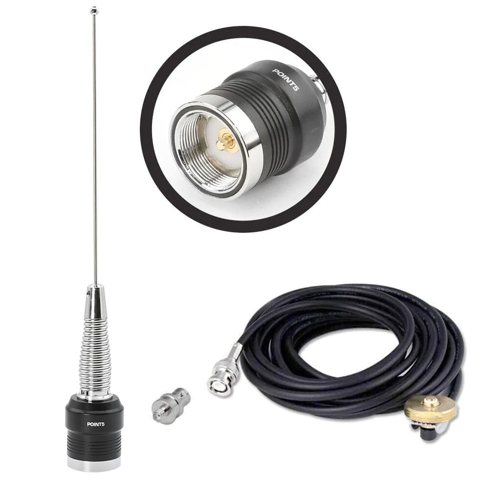 UHF External Antenna Kit for Handheld Radios (UHF 450 - 470 MHz) - V3 - RH5R - HYT - BlackBox BNC Adapter
